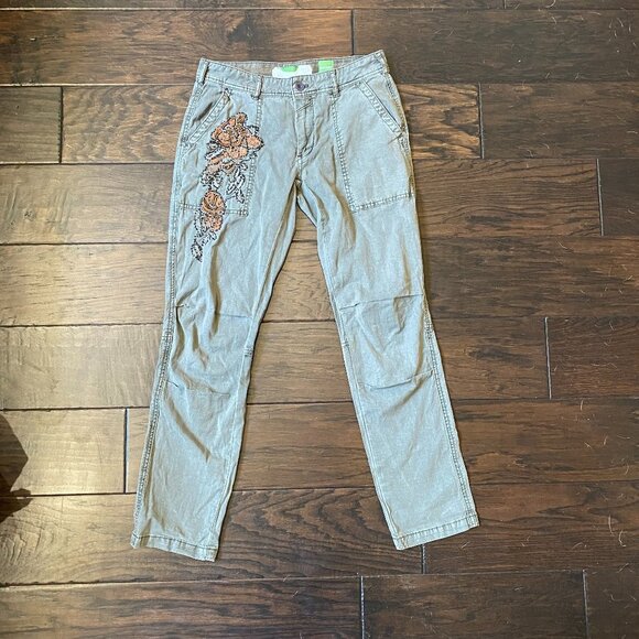 ANTHROPOLOGIE The Wanderer Beaded Denim Pant - 25 - Picture 2 of 5